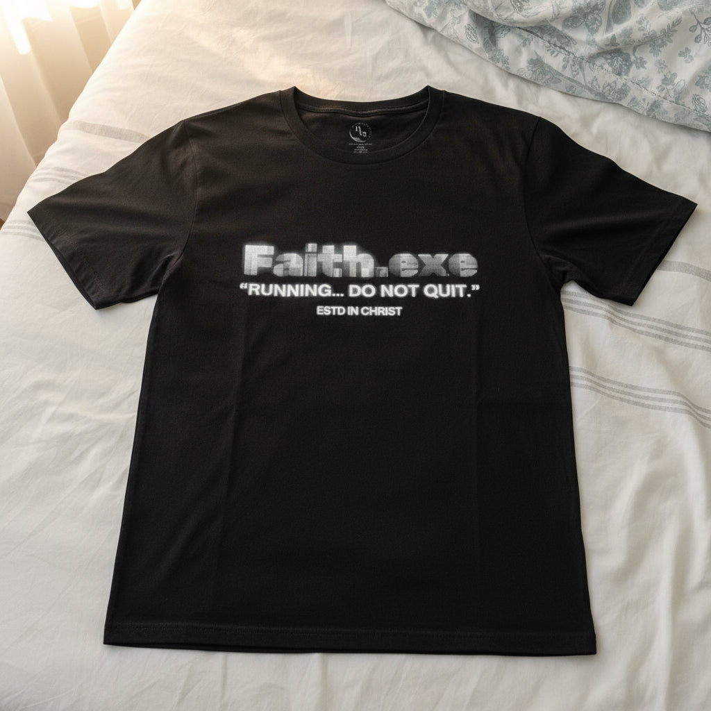 Christian Tech T shirt. Faith.exe Trendy Apparel. Great for  Christian computer lovers.