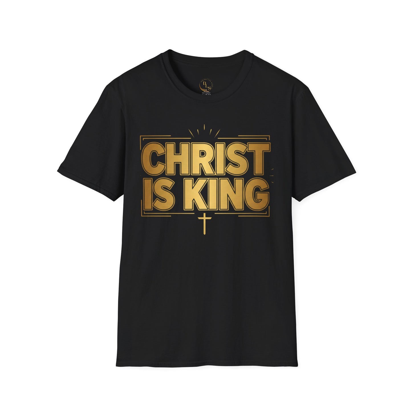 Christ Is King T-Shirt — Gold Foil Christian Faith Tee