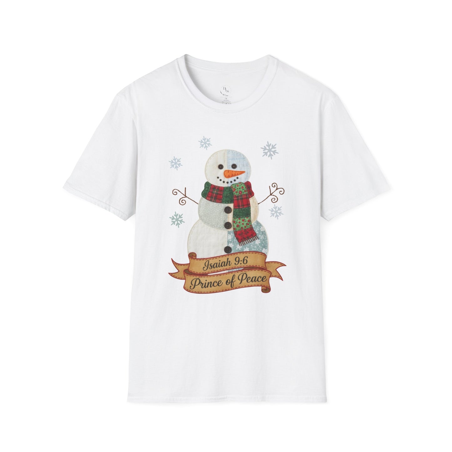 Prince of Peace Snowman T-Shirt — Isaiah 9:6 Christmas Tee