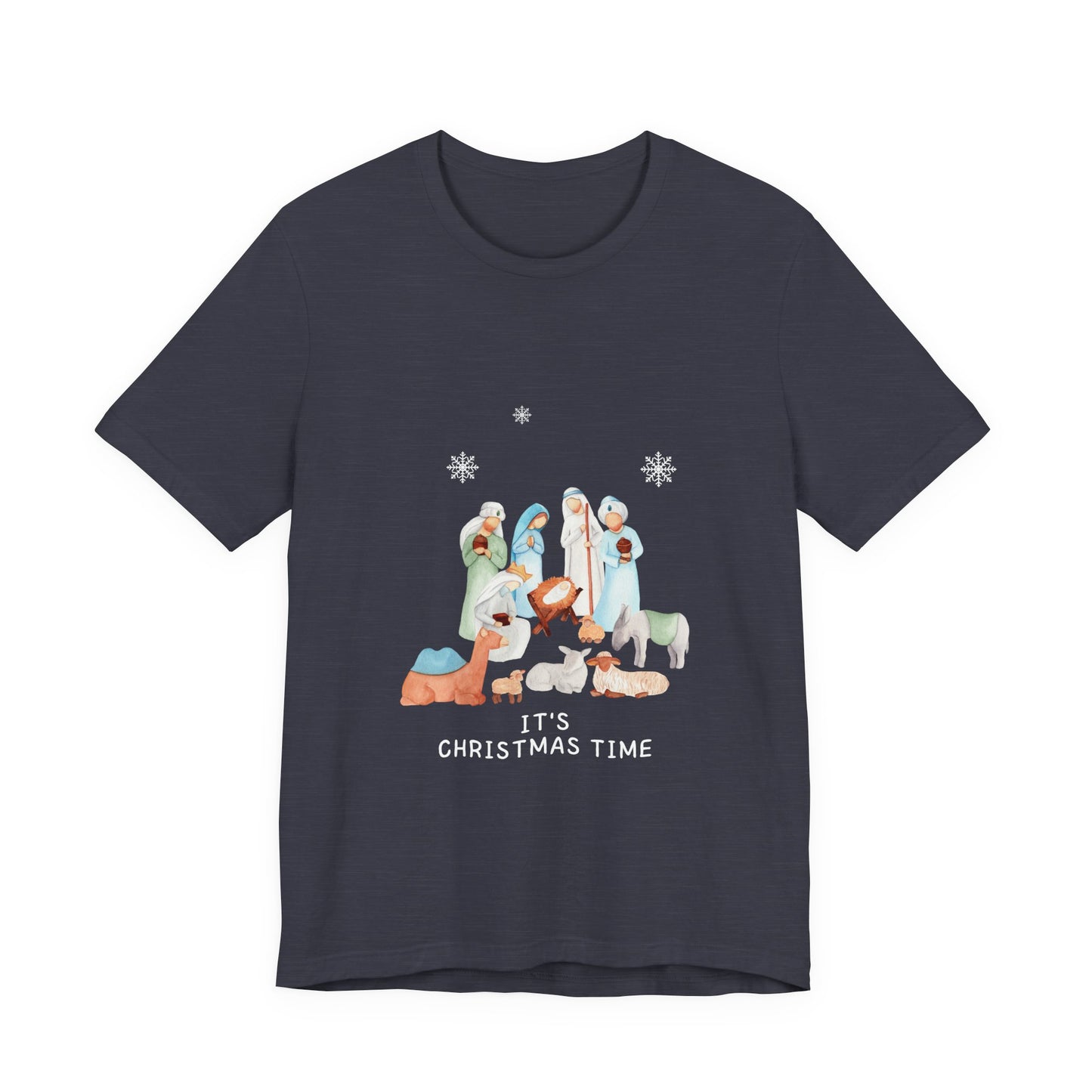 Nativity Scene T‑Shirt — Christmas Holy Family Tee (Three Wise Men & Shepherds)