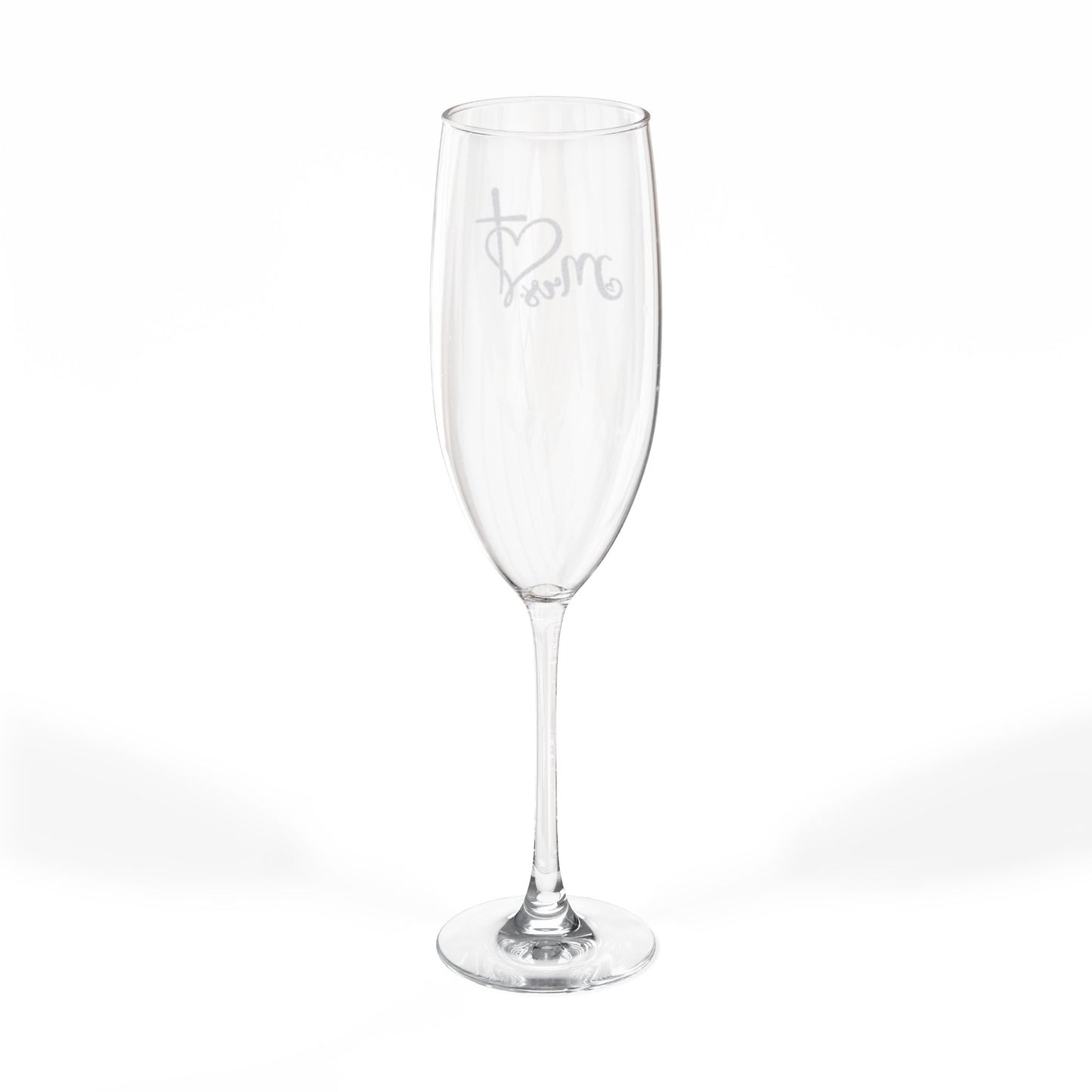 Engraved 'Mrs.' Champagne Flute — 8 oz Personalized for your wedding Day Gift
