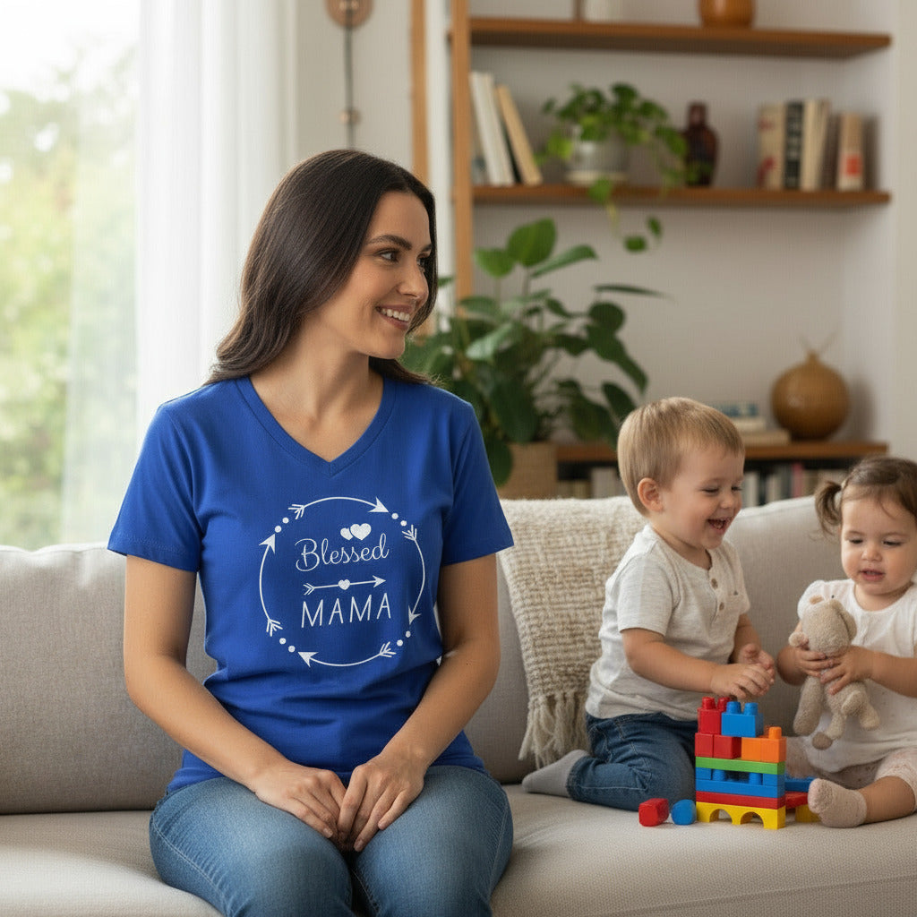 Unisex Jersey Short Sleeve V-Neck Tee