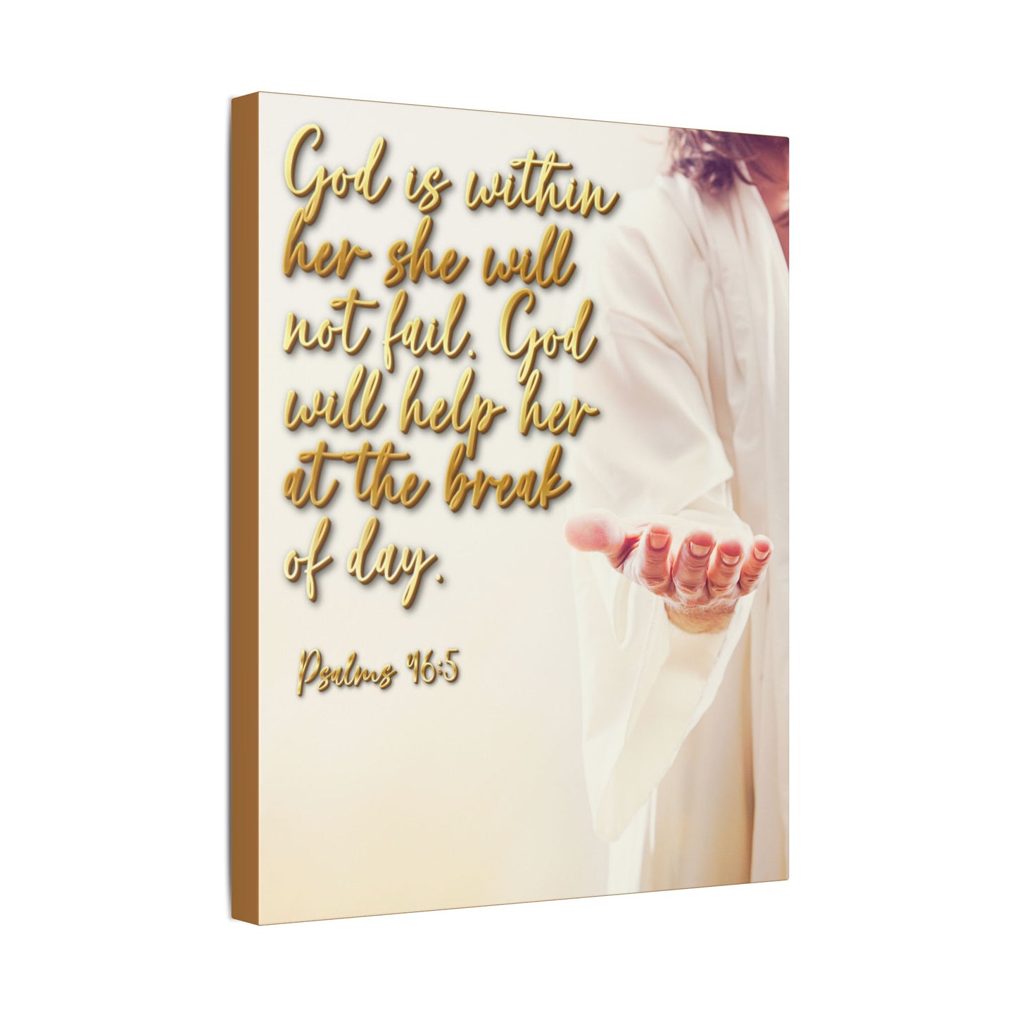 Psalm 46:5 Canvas Wall Art - Inspirational Christian Scripture Print
