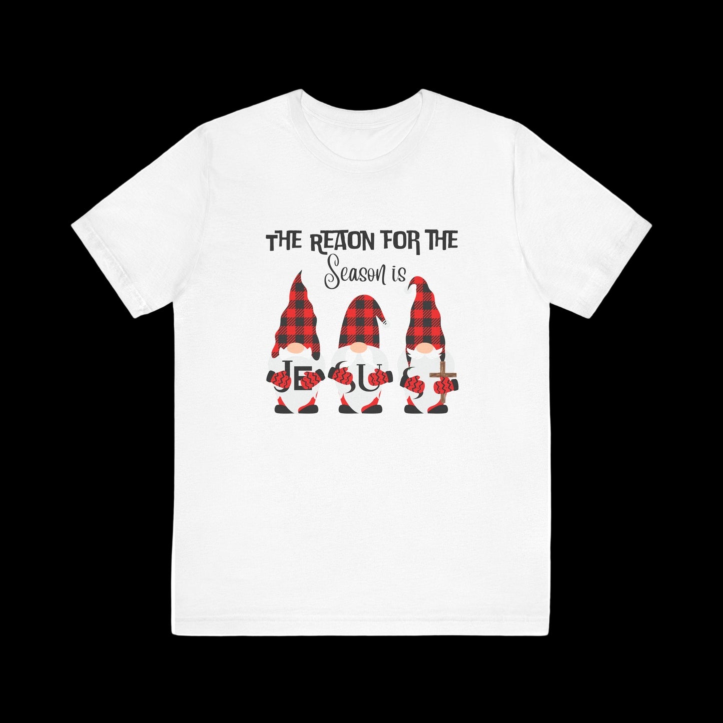 Gnome-themed Holiday Tee, Unisex Jersey Short Sleeve T-Shirt, Perfect for Christmas, Family Gatherings, Holiday Parties, Gift for Him/Her