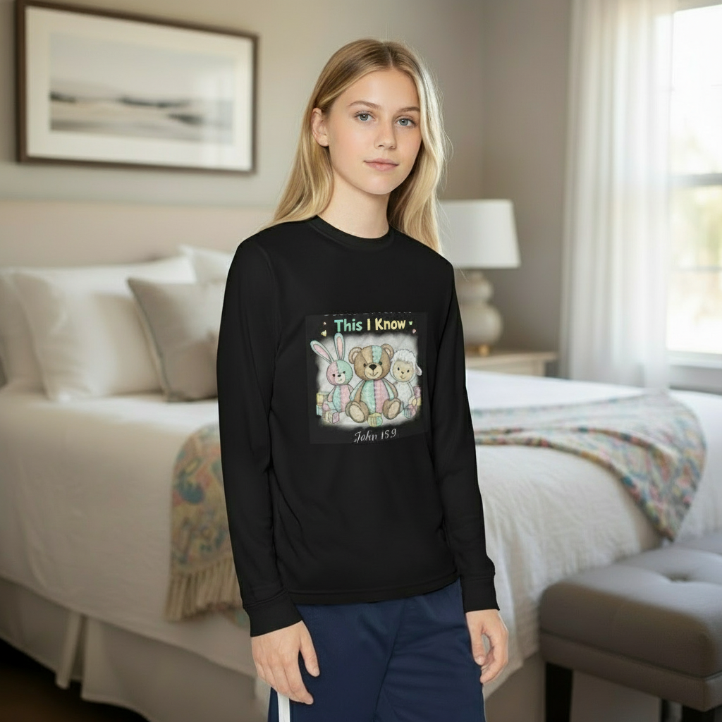 This I know. This is a reminder that Jesus loves me. Sleeve Competitor Tee