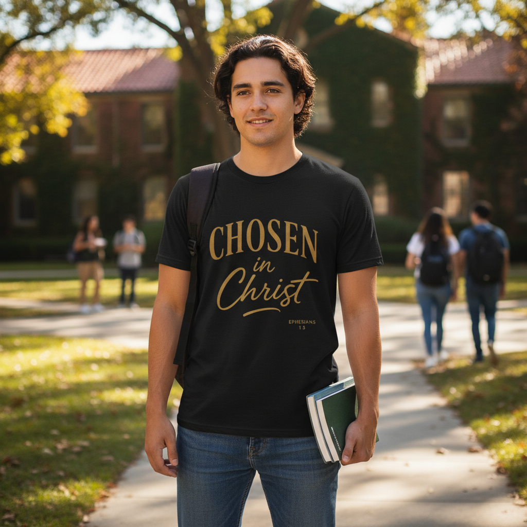 Chosen in Christ T-Shirt — Christian Faith Tee (Ephesians 1:4)