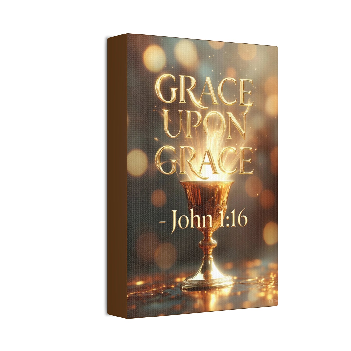 "Upon Grace" John 1:16 Canvas Wall Art