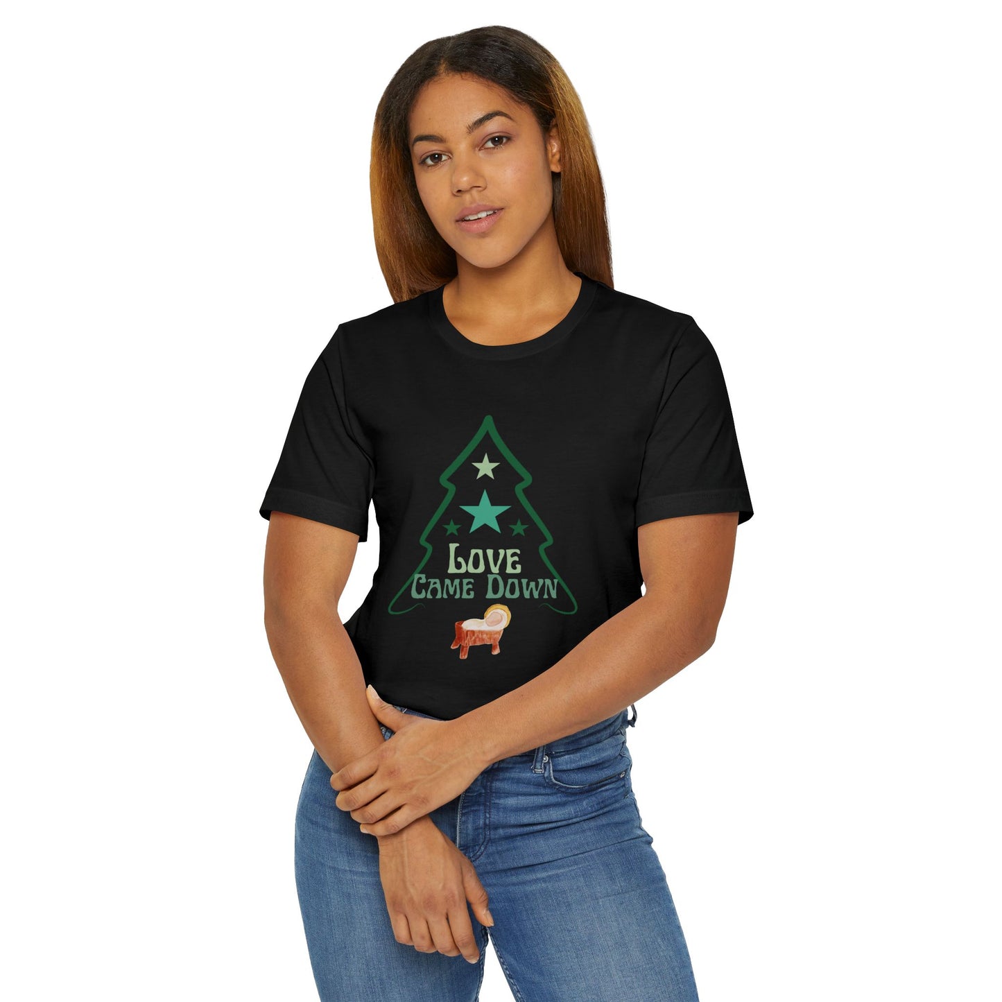Christmas Tree T‑Shirt — "Love Came Down" Holiday Tee