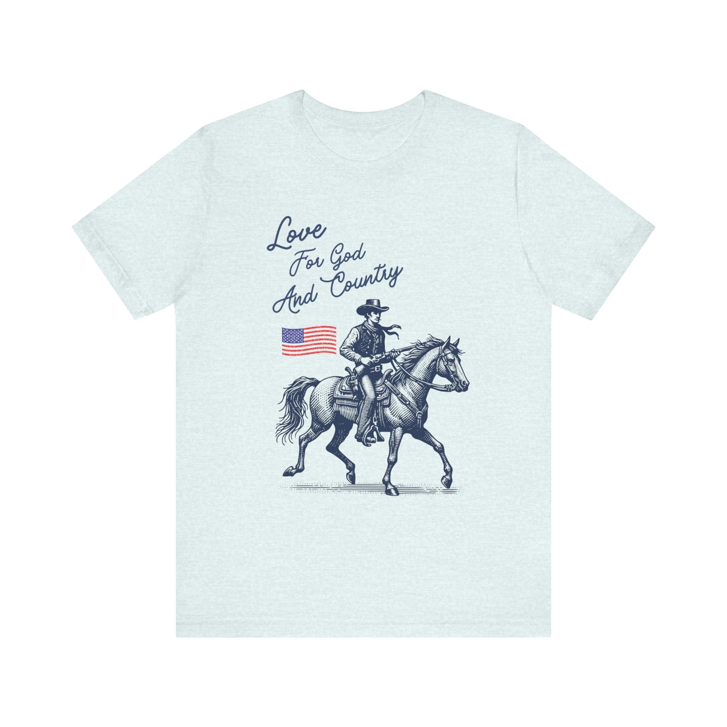 Love for God and Country -  Jersey Short Sleeve Tee