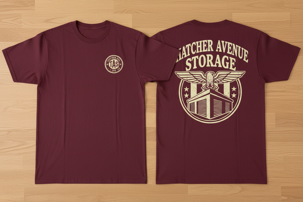 Thatcher Avenue Storage - Employee Shirt Design Options