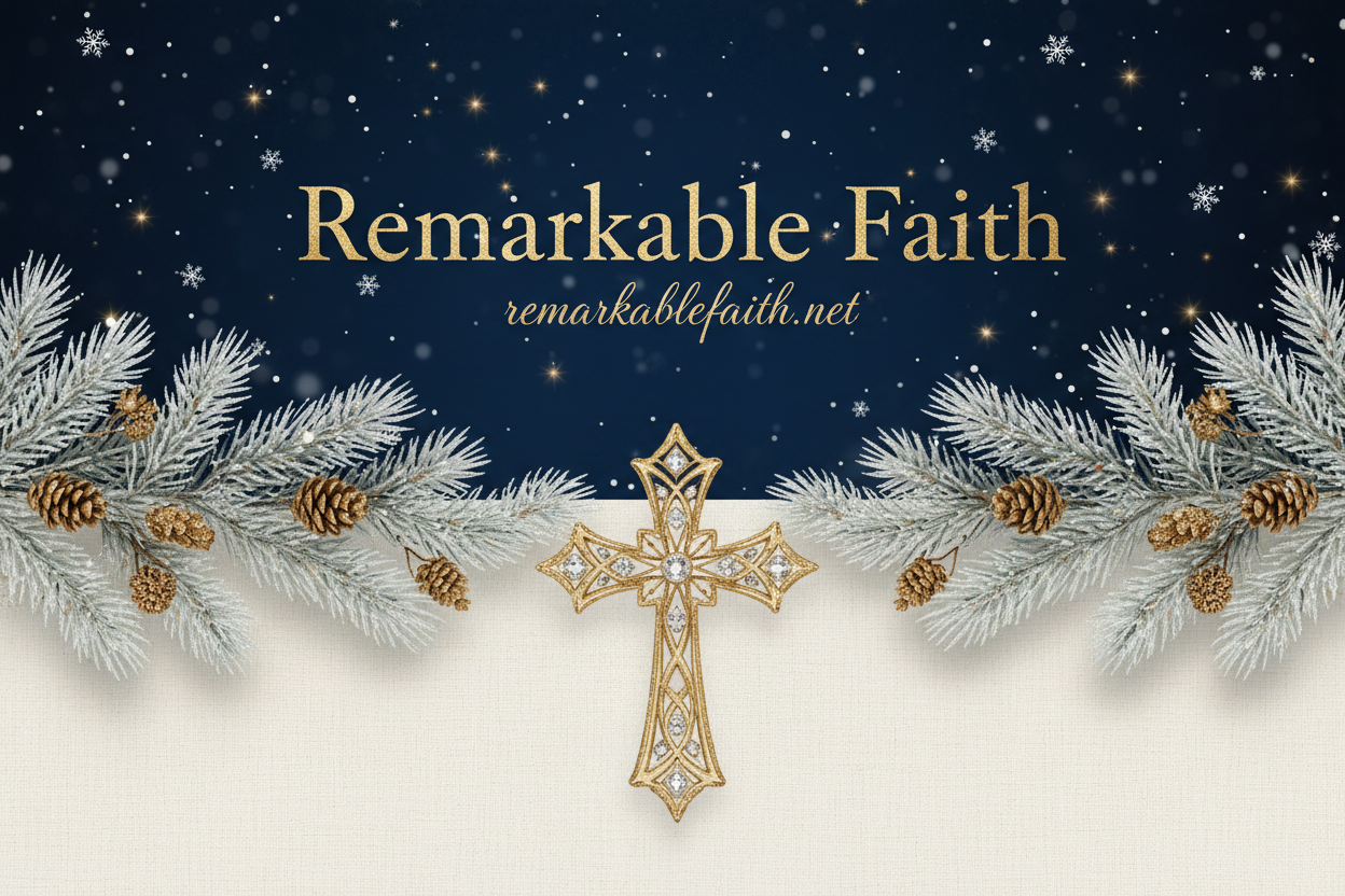 Remarkable Faith Christmas Banner - High Readability
